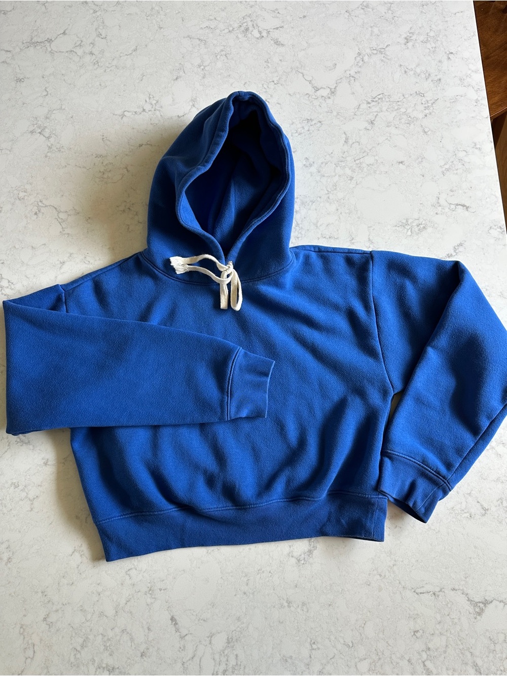 J. Crew Royal Blue Pullover Hoodie with Drawstring